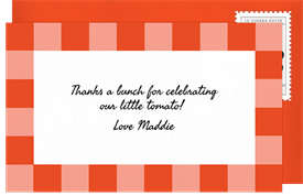 'Ciao Tomato' Baby Shower Thank You Note