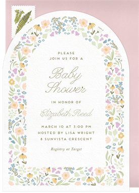 'Garden Gathering' Baby Shower Invitation
