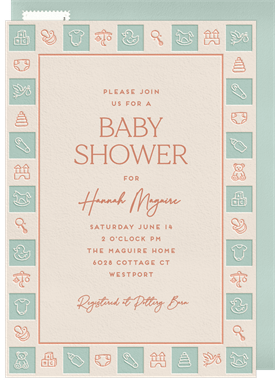 'Little Icons' Baby Shower Invitation