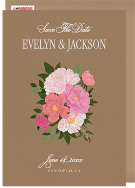 'Lush Bouquet' Wedding Save the Date
