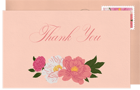 'Lush Bouquet' Wedding Thank You Note