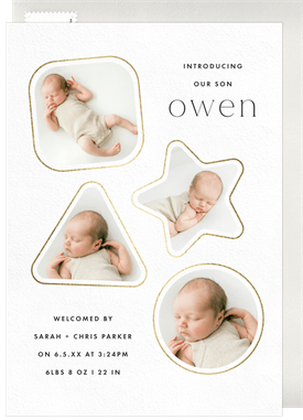 'Shape Sorter' Birth Announcement