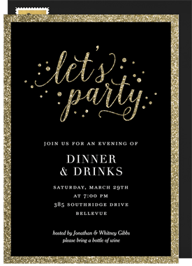 'Join the Party' Entertaining Invitation