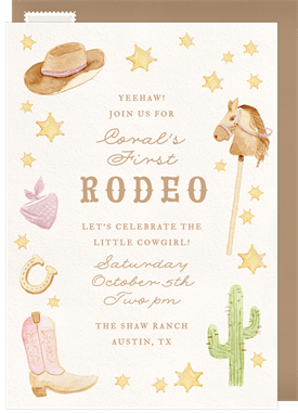 'Yeehaw!' Kids Birthday Invitation
