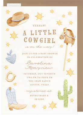 'Yeehaw!' Baby Shower Invitation