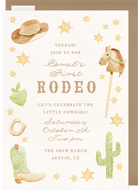 'Yeehaw!' Kids Birthday Invitation