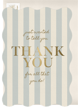 'Striped Thanks' Thank You Cards Card