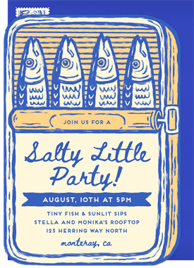 'Sardine Summer' Summer Party Invitation