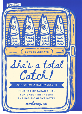 'Sardine Summer' Bachelorette Party Invitation