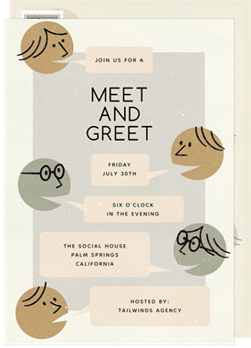 'Social Emojis' Business Invitation