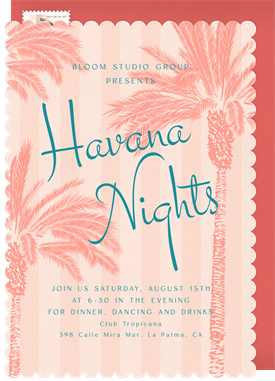 'Tropical Cabana' Company Retreat Invitation