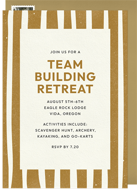 'Freehand Stripes' Company Retreat Invitation