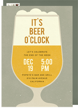 'Beer Glass' Business Invitation