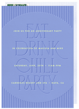 'Colorful Chic' Anniversary Party Invitation