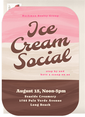 'Social Scoops' Business Invitation