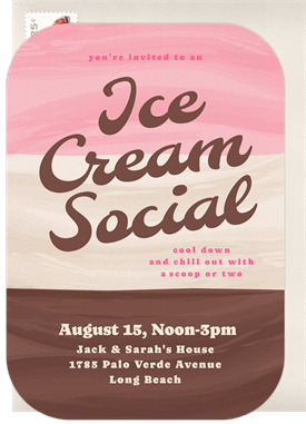 'Social Scoops' Summer Party Invitation