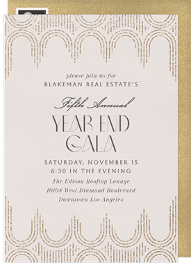 'Arched Deco' Gala Invitation