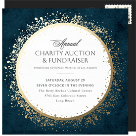'Glamorous Sparkles' Business Invitation
