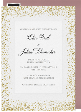 'Starry Border' Wedding Invitation