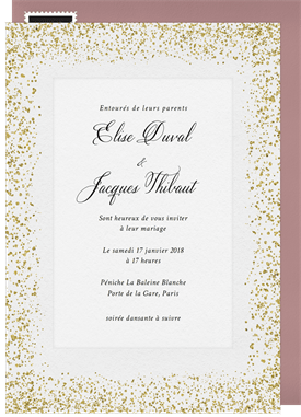 'Starry Border' Wedding Invitation