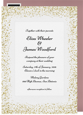 'Starry Border' Wedding Invitation