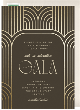 'Deco Elegance' Gala Invitation