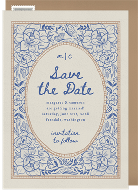 'Storybook Florals' Wedding Save the Date