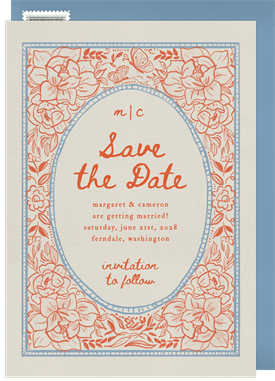 'Storybook Florals' Wedding Save the Date