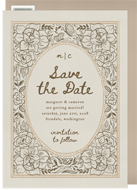 'Storybook Florals' Wedding Save the Date