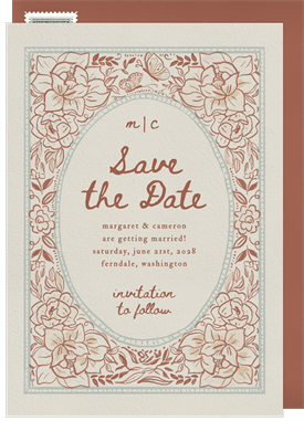 'Storybook Florals' Wedding Save the Date