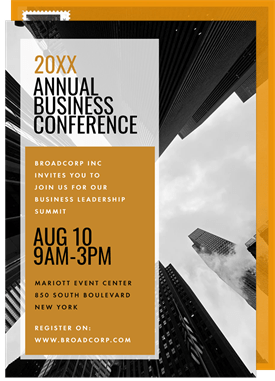 'Sleek Spotlight' Business Invitation