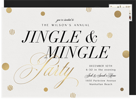 'Foiled Confetti' Holiday Party Invitation