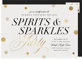 'Foiled Confetti' Business Holiday Party Invitation