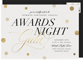 'Foiled Confetti' Gala Invitation