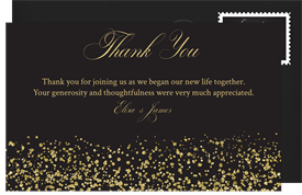 'Starry Border' Wedding Thank You Note