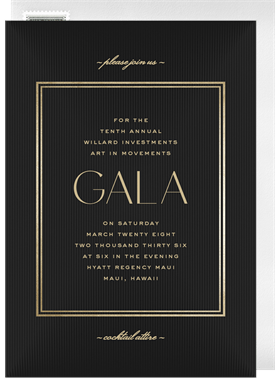 'Structured Elegance' Gala Invitation
