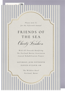 'Timeless Stripes' Business Invitation