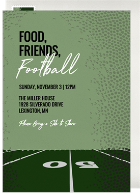 '50-Yard Line' Superbowl Invitation