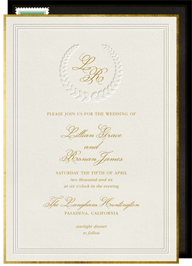 'Refined Laurel' Wedding Invitation