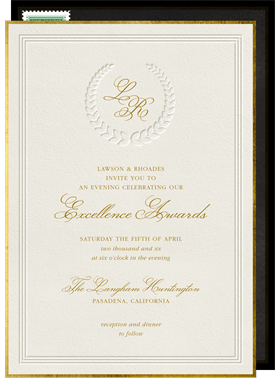 'Refined Laurel' Business Invitation