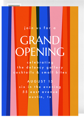 'Bright Stripes' Grand opening Invitation