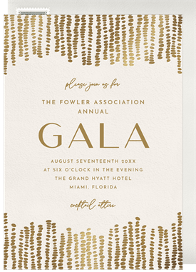 'Shimmering Cascade' Gala Invitation