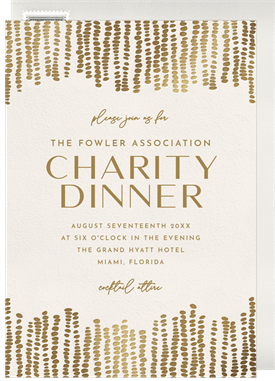'Shimmering Cascade' Dinner Invitation