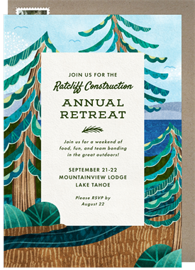 'Textured Trail' Company Retreat Invitation