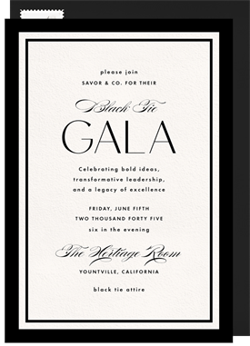 'Effortless Elegance' Gala Invitation