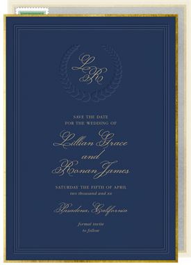 'Refined Laurel' Wedding Save the Date