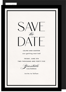 'Effortless Elegance' Wedding Save the Date