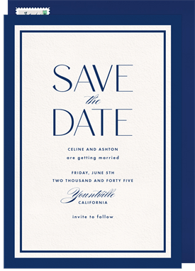 'Effortless Elegance' Wedding Save the Date