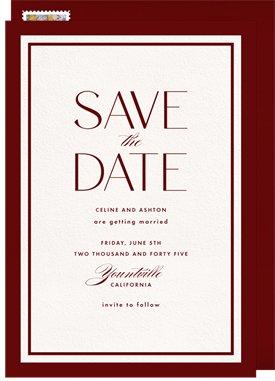 'Effortless Elegance' Wedding Save the Date