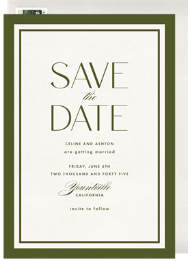 'Effortless Elegance' Wedding Save the Date